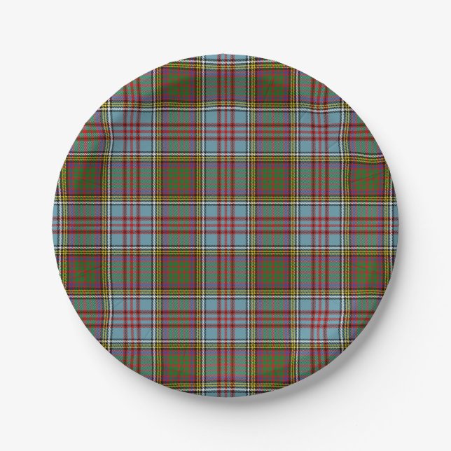 Clan-AndersonTartan Pappteller (Vorderseite)