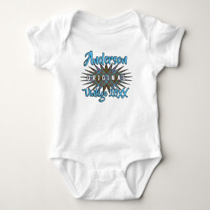 Clan-AndersonTartan sprengte Vintages Birthyear Baby Strampler