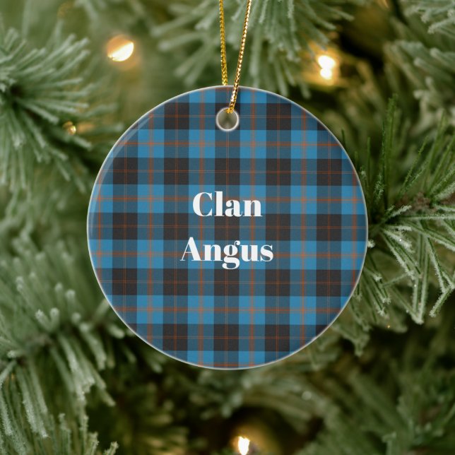 Clan Angus Ancient Tartan Keramik Ornament (Baum)