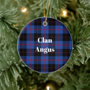 Clan Angus Modern Tartan Keramik Ornament
