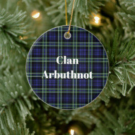 Clan Arbuthnot Tartan Keramik Ornament
