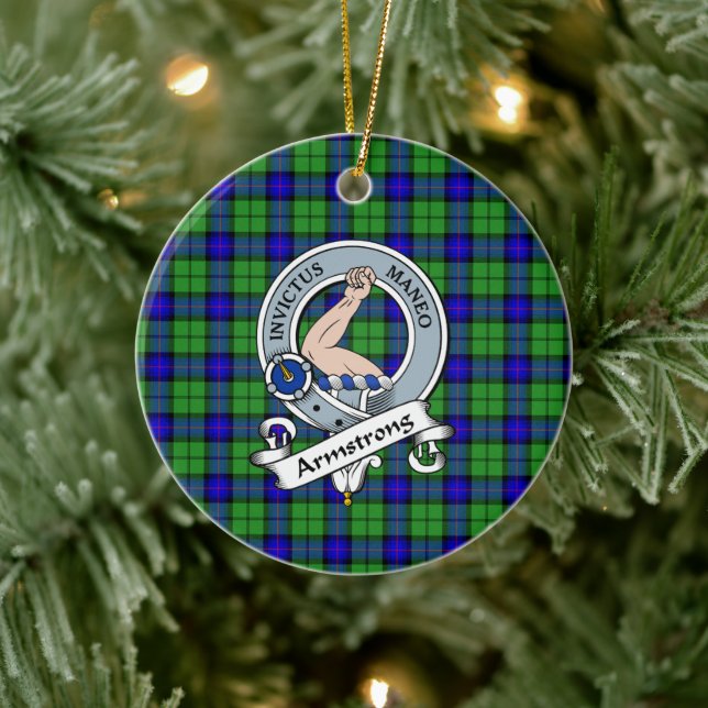Clan Armstrong Abzeichen Tartan Kariert Keramik Ornament (Baum)