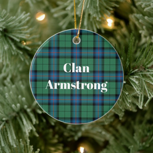 Clan Armstrong Ancient Tartan Keramik Ornament (Baum)