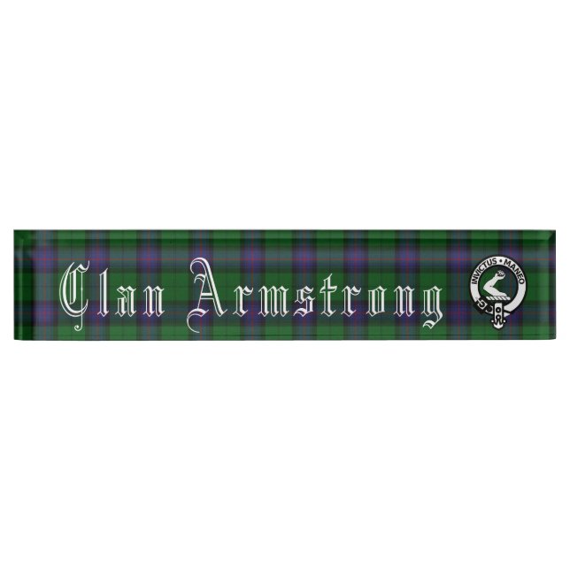 Clan Armstrong Desk Namplate Namensplakette (Vorderseite)