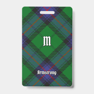 Clan Armstrong Jagd-Tartan-Abzeichen Ausweis