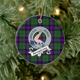 Clan Armstrong Modernes Abzeichen Tartan Kariert Keramik Ornament