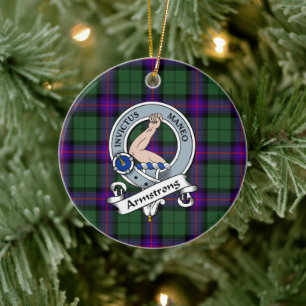 Clan Armstrong Modernes Abzeichen Tartan Kariert Keramik Ornament