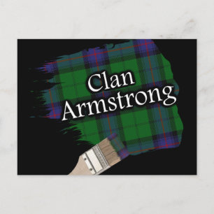 Clan Armstrong Scottish Tartan Paint Brush Postkarte
