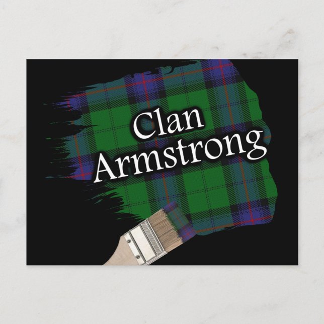 Clan Armstrong Scottish Tartan Paint Brush Postkarte (Vorderseite)