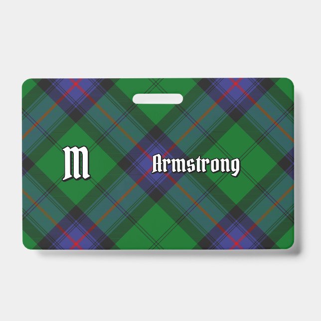 Clan Armstrong Tartan Abzeichen Ausweis (Vorderseite)