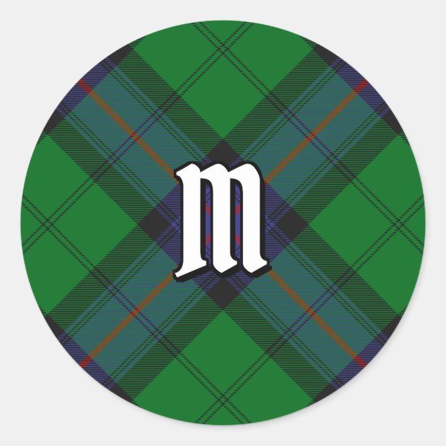 Clan Armstrong Tartan Classic Round Sticker (Vorderseite)