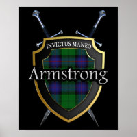 Clan Armstrong Tartan Scottish Shield & Schwerter