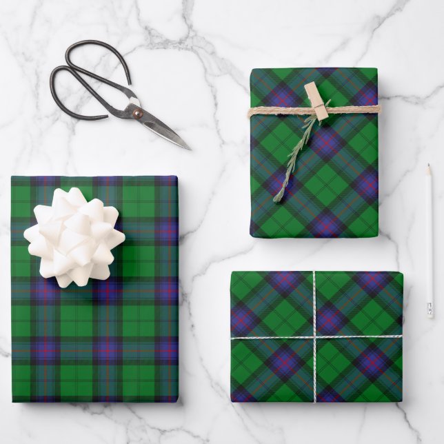 Clan Armstrong Tartan Wrapping Paper Sheets Geschenkpapier Set (Vorderseite)