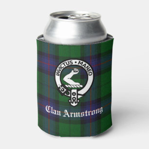 Clan Armstrong Wappen Abzeichen und Tartan  Dosenkühler