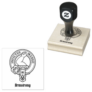 Clan Armstrong Wappen Rubber Briefmarke Gummistempel