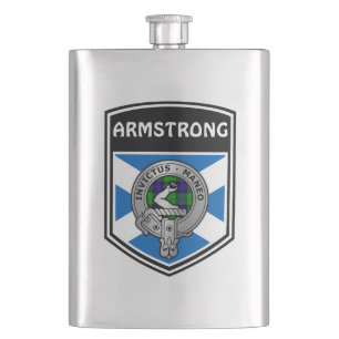 Clan Armstrong Wappen & Tartan Flachmann