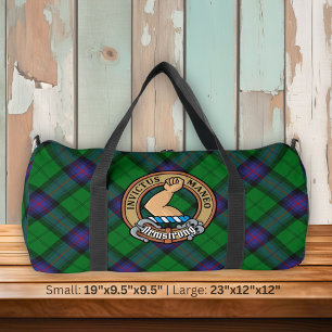 Clan Armstrong Wappen über Tartan Duffle Bag