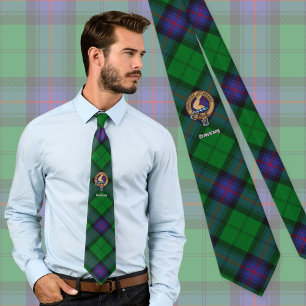 Clan Armstrong Wappen über Tartan Krawatte