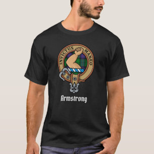 Clan Armstrong Wappen über Tartan T - Shirt
