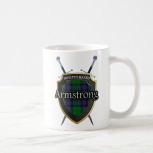 Clan-Armstrongtartan-Schild und Schwerter Tasse