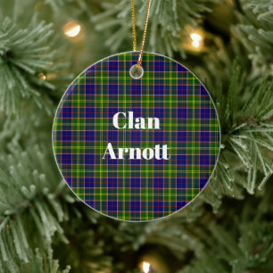 Clan Arnott Tartan Keramik Ornament
