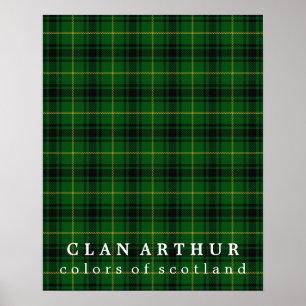 Clan Arthur Colors of Scotland Tartan Poster