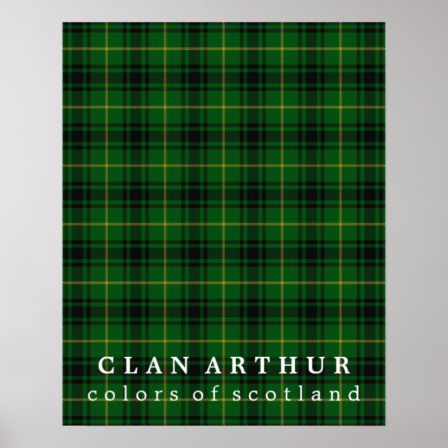 Clan Arthur Colors of Scotland Tartan Poster (Vorne)