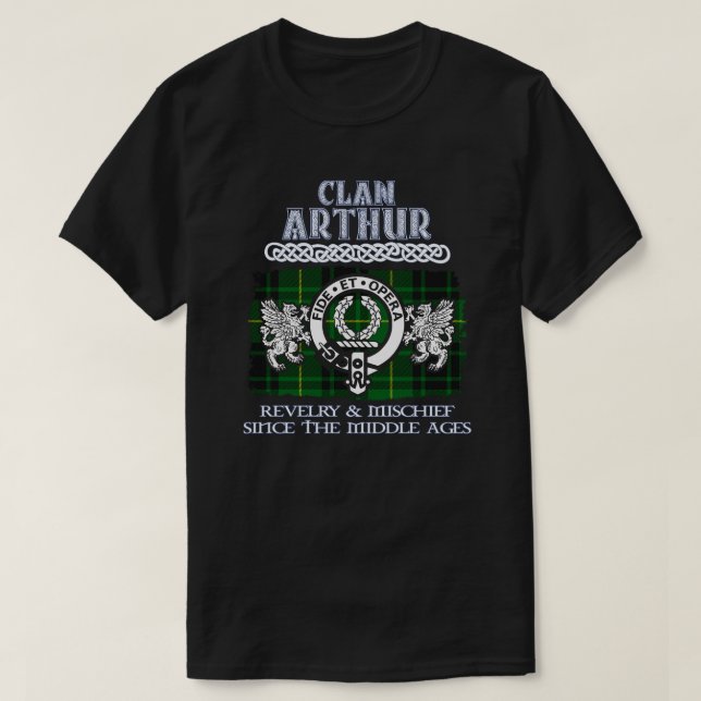 Clan Arthur Wappen Schottischer Clans Schottischer T-Shirt (Design vorne)