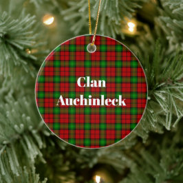 Clan Auchinleck Tartan Keramik Ornament