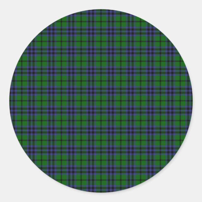 Clan Austin Tartan Runder Aufkleber (Vorderseite)