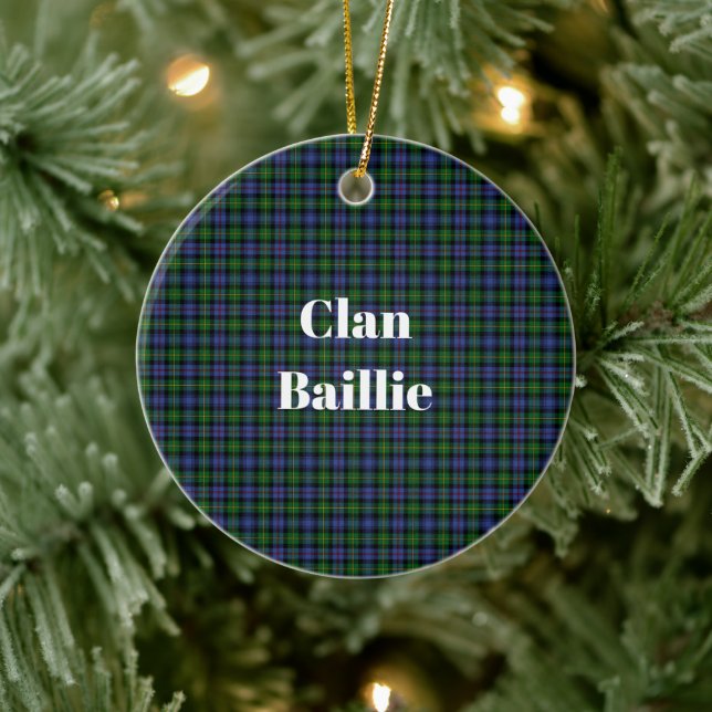 Clan Baillie Hunting Tartan Keramik Ornament (Baum)