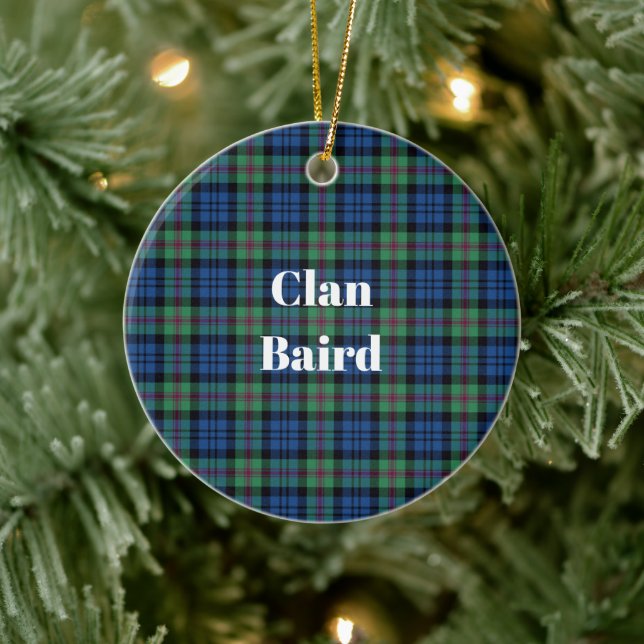 Clan Baird Ancient Tartan Keramik Ornament (Baum)