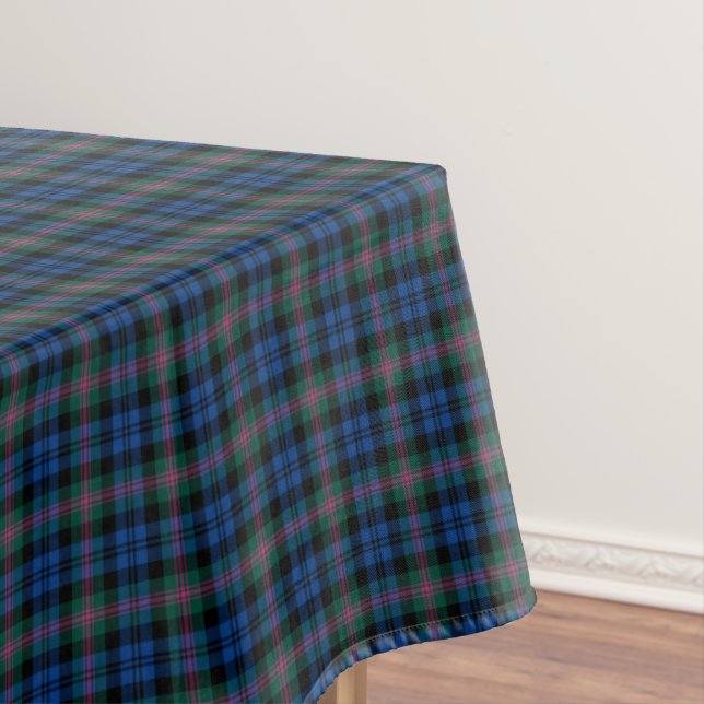 Clan Baird Blue und Green Scottish Tartan Tischdecke (Beispiel)