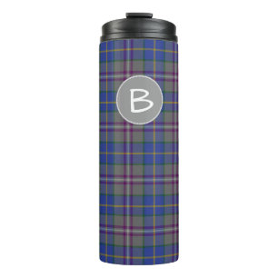 Clan Baird Kariert Mit Monogramm Thermal Tumbler Thermosbecher