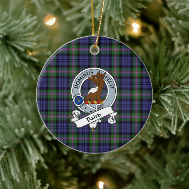 Clan Baird Modern Abzeichen Tartan Kariert Keramik Ornament (Baum)