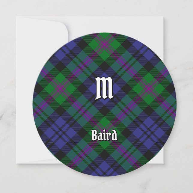 Clan Baird Tartan Einladung (Vorderseite)