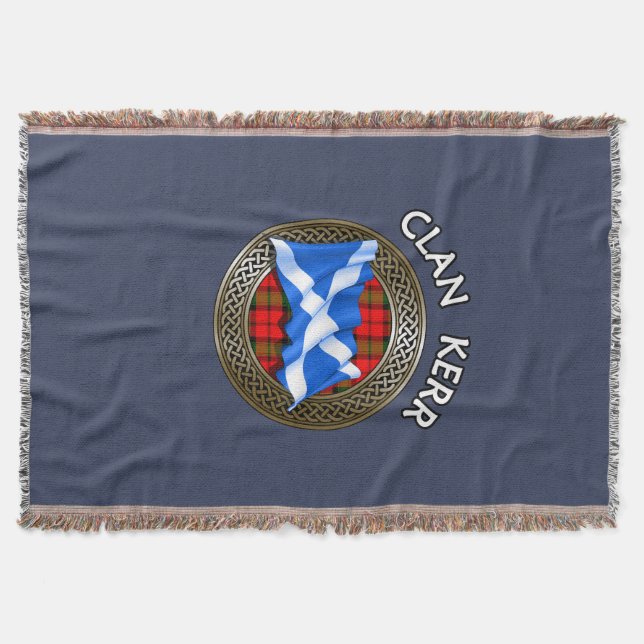 Clan Baird Tartan Knot & Flag Decke (Vorderseite)