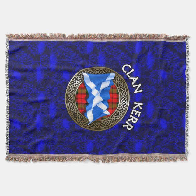 Clan Baird Tartan Knot & Flag Decke (Vorderseite)