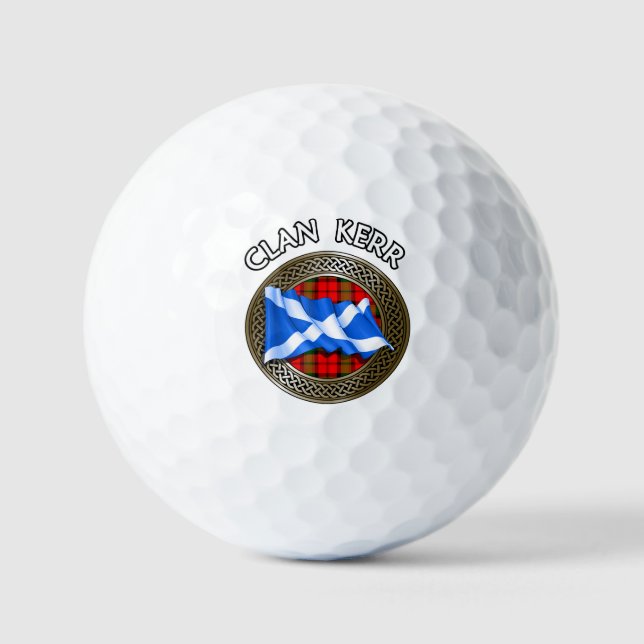 Clan Baird Tartan Knot & Flag Golfball (Vorderseite)