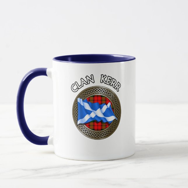 Clan Baird Tartan Knot & Flag Tasse (Links)