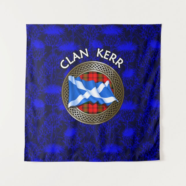 Clan Baird Tartan Knot & Flag Wandteppich (Vorderseite)