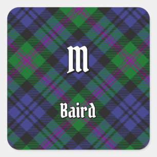 Clan Baird Tartan Quadratischer Aufkleber