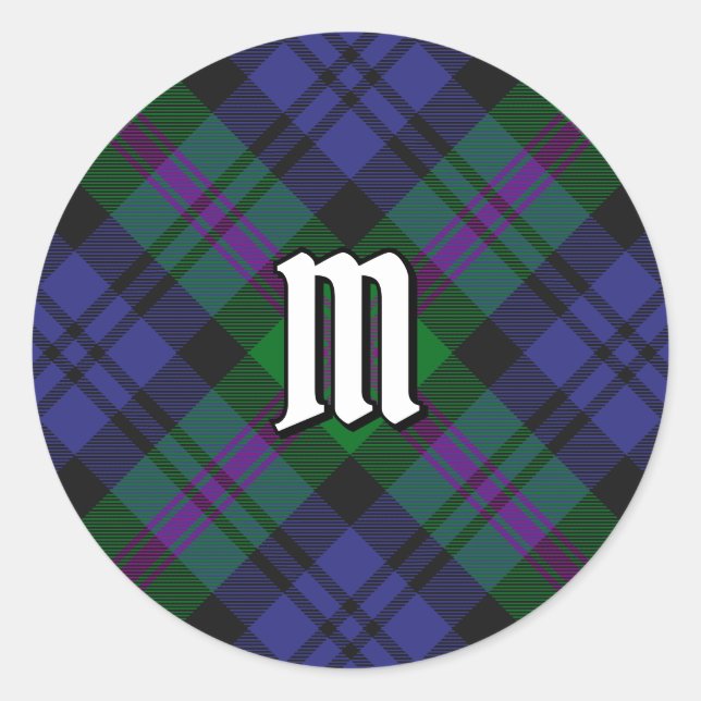 Clan Baird Tartan Runder Aufkleber (Vorderseite)