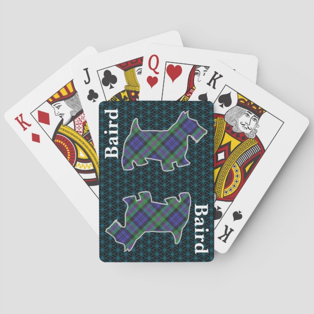 Clan Baird Tartan Scottish Terrier Edition Spielkarten (Rückseite)
