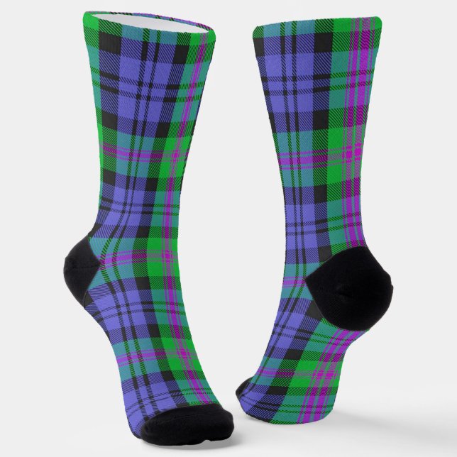 Clan Baird Tartan Socken (Gewinkelt)
