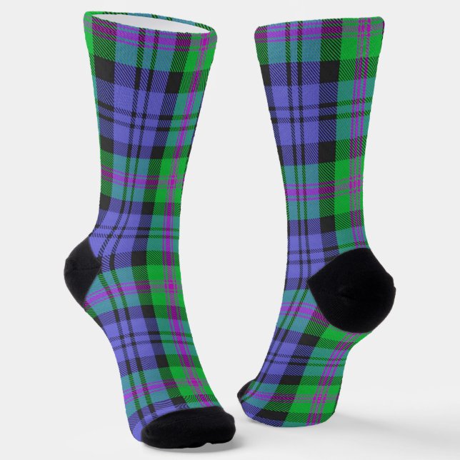 Clan Baird Tartan Socks Socken (Gewinkelt)