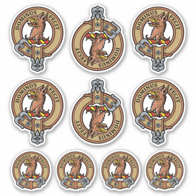 Clan Baird Wappen Sticker Set (Vorderseite)