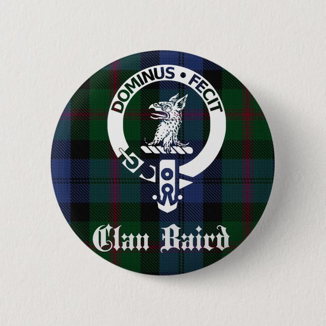 Clan Baird Wappen Tartan Button (Vorderseite)