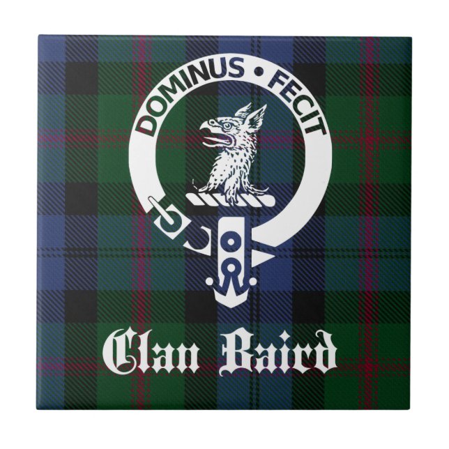 Clan Baird Wappen Tartan Fliese (Vorderseite)