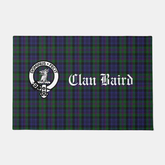 Clan Baird Wappen Tartan individuell anpassbar Fußmatte (Vorderseite)